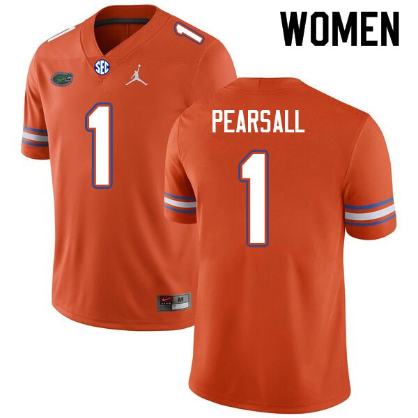 Women #1 Ricky Pearsall Florida Gators College Football Jerseys Sale-Orange